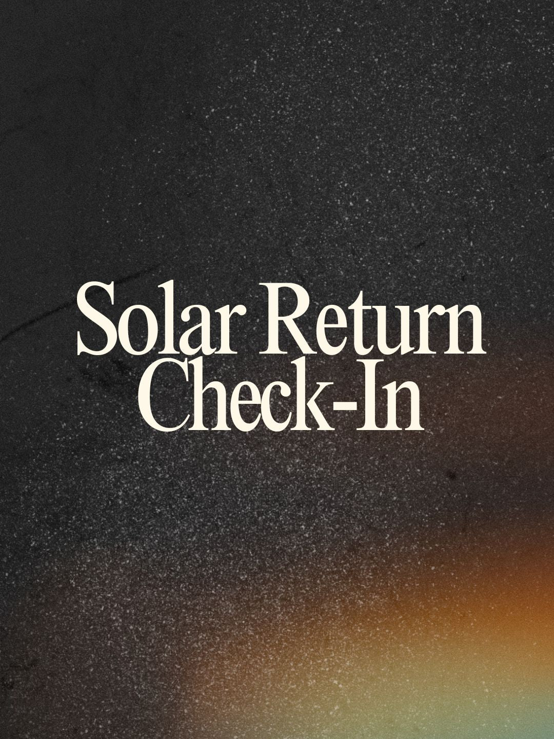 Solar Return Check-In